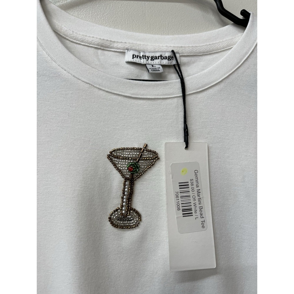 Pretty Garbage Gemma Sequin Gen Martini Shirt Size Large NWT